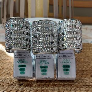 Set of 3 Wallflower Scent Control with Sparkling Silver Design